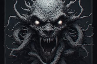 design spooky horror characters and nightmare creatures