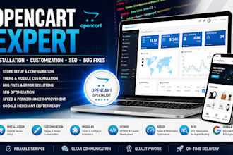 install, customize and optimize your opencart store
