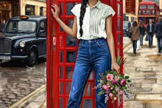 turn your photo into a custom story illustration
