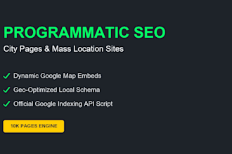 programmatic SEO city pages and mass location pages for wordpress