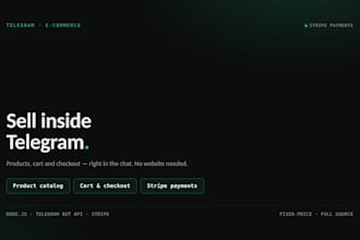 build a telegram ecommerce bot with stripe payments