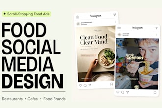 design scroll stopping food social media posts and ads