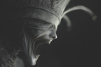 draw horror illustrations for your thumbnail or novel