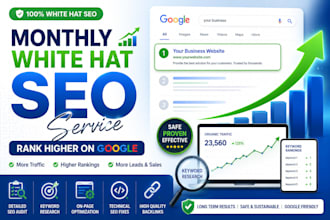complete monthly SEO service package for google top ranking