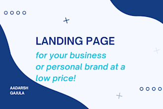 create a landing page for your business or personal brand
