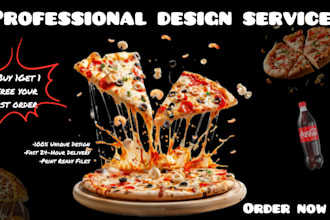 create an eye catching pizza poster for your restaurant