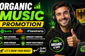 do organic spotify music bandcamp music germany soundcloud music promotion