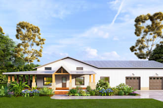 draw plans and render barndominiums farms and country houses