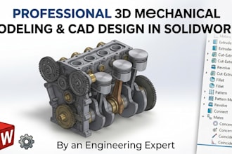do 3d mechanical modeling and product design in solid works