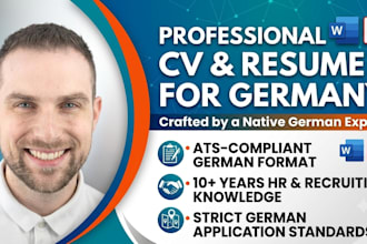 write or optimize your professional german CV and resume for expats