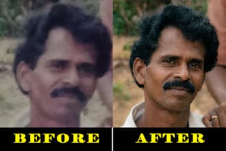 do professional photo retouching and natural skin smoothing