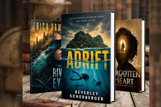design a professional book cover for romance, gothic, thriller or KDP publishing