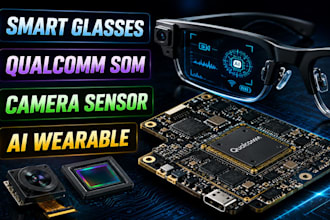 design ai smart glasses pcb with qualcomm som, camera, sensor integration