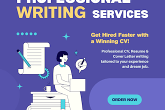 write a professional CV and resume for your dream job