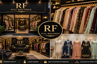 design a luxury fashion boutique logo and branding kit