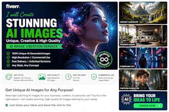 create stunning ai generated images, artworks, characters and designs