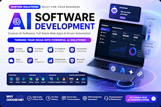 do custom ai software, full stack, web application, ai software developer ai web