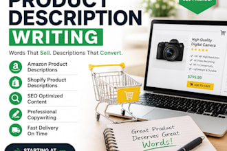 write SEO friendly product descriptions for amazon and shopify stores
