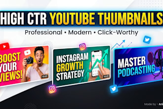 design professional youtube thumbnails with high CTR