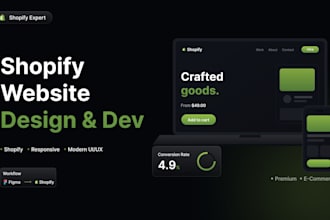 design and develop a modern shopify store