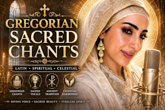 record gregorian style sacred chants and spiritual vocals