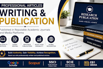 write and publish articles in google scholar, scopus, ssci, scie journal for eb1