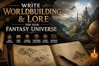 write worldbuilding and lore for your fantasy universe