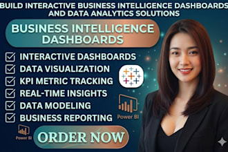 build interactive business intelligence dashboards and data analytics solutions