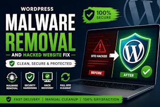 remove malware, clean hacked wordpress website and secure it