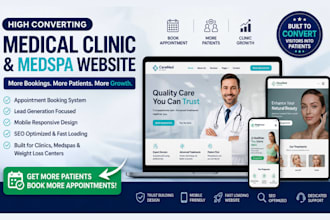 build a high converting medical clinic and medspa website for more bookings