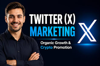 do twitter promotion, organic x marketing growth, x followers, website promotion