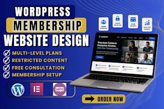 build a professional membership website with member login area using wordpress