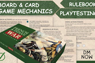 design your board game and develop your card game mechanics