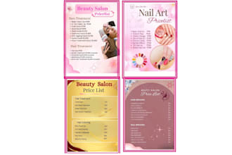 design a beauty salon price list flyer in canva