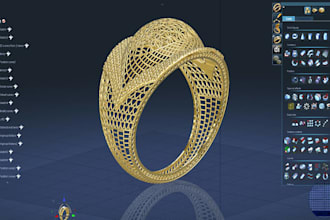do 3d jewelry design, 3d cad jewelry design for 3d printing and rendering
