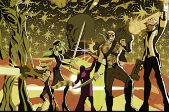 draw a  comic book art and illustration
