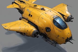 draw sci fi spaceship concept art or vehicle design