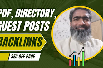 pdf, directory, guest posts backlinks seo off page