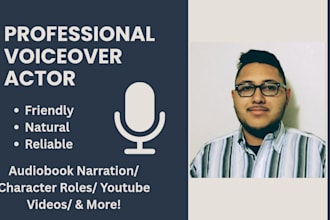 be your male voiceover actor