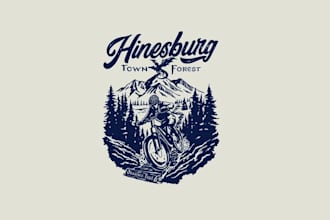design mountain bike trail branding logo