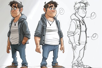 draw a cartoon character