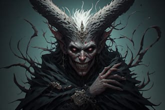 draw a horror character and fantasy horror character