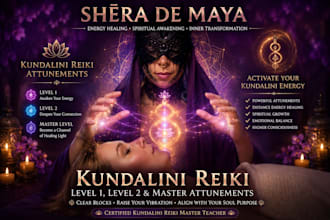 perform kundalini reiki level 1 2 and master attunements