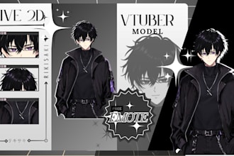 create live2d vtuber model and rigging