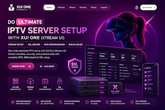 do ultimate iptv server setup with xui one, xtream ui, stream setup, ssl