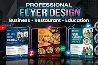 design professional flyer, poster and banner