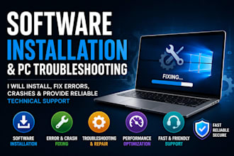 install software and troubleshoot PC issues