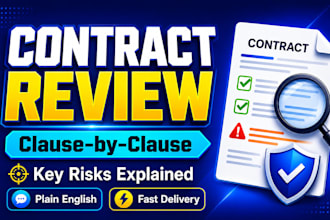 review your legal contract clause by clause and explain key risks