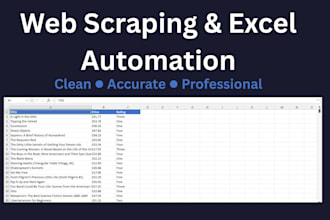 scrape website data into a professional excel spreadsheet