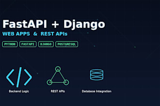 develop fastapi django web applications in python